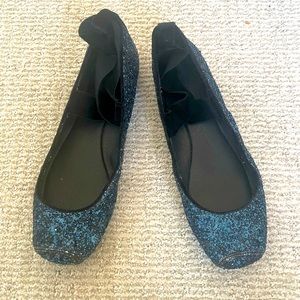 7.5 Jessica Simpson Navy Sequin Flats